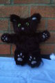 cat plush black grey cute fluffy