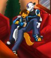 "Christmas Snuggles"  by SapphWolf