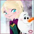 Elsa and Olaf by Harumi