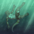 Underwater Otter by ChokoDonkey