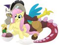 Pregnant Fluttershy with Discord by Xniclord789x
