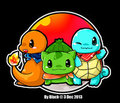  Charmander, Squirtle and Bulbasaur