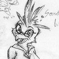 Sketchy secretary birdie