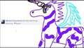 Flying Purple Zebra with a Velcrow Unicorn Horn