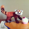 Red Panda Felt by LostWolfSpirit