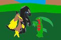 lopunny and grovyle  fight over soundrag