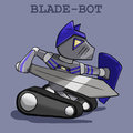 Robo-Blade Confuzzled Conbadge (art)