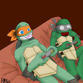 TMNT - Playing video games