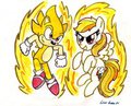 Gold Sonic and Golden Rainbow Dash