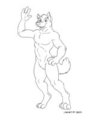 Free Wolf Fursona Coloring Page! (read below) by Ziude