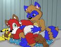 Foxy is not allow to change his own diaper (gift art)