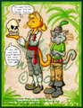 FB and Junion as Monkey Island Characters by MiraKHall