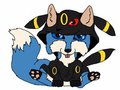 Koro in a Umbreon suit