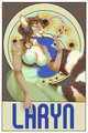 Art Nouveau Badge: Laryn