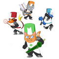 Nic and Friends Dressed as the Castle Crashers Knights