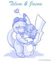 Telem and Jason Hugging - Sketch [GIFT]