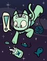 cosmic kitty by garrulousCanine