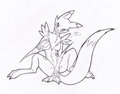 Day-1 Renamon (inked) by MagnificentArsehole