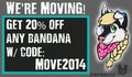 20% Fursuit Bandanas With Free Shipping! We're Moving!