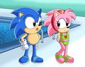 Classic Sonic & Amy by sonictopfan