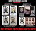 Furry Under Cover Badges for AC LIMITED SUPPLY TO 20