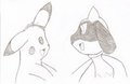Pikachu and Riolu (sketch)