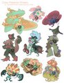 Grass Pokemon Stickers Sheet