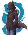 Posing shirtless in jeans by Blacktiger