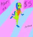 Neon bunny girl $5