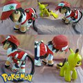 Pokemon Trainer Red and Pikachu