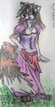 Gypsy Raccoon - anthro version (colored sketch)