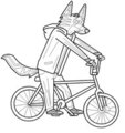 riding on my bike sketch