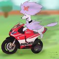 Request on FA: Cleo Riding A Duscati Sports Bike