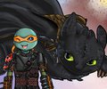 Mikey and Toothless by KungFuMikey