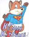 Kenny Kitsune Furry Fiesta Badge