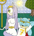 Goddess Sharona and King Danny of Legendia.