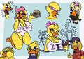Chica doodles