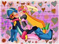 Rockman.EXE and Roll.EXE by kamiraexe