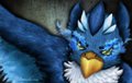 Blue phoenix-harpy