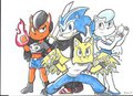 Speedy, Pyra, Jolt, and Frost