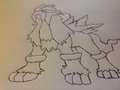 Entei (collab with my sister Mykenna) by Isabella23