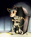 Mr. Bones in his mummy costumea by pandapaco