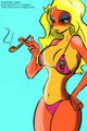 Tawna Bandicoot in a bikini