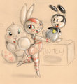Tin Toys-and one plush bunny
