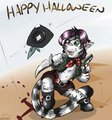 Cub Alexi dressed up for Halloween