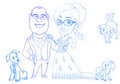 wedding cartoon 2 WIP