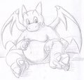 chubby dragon showing his paws <3